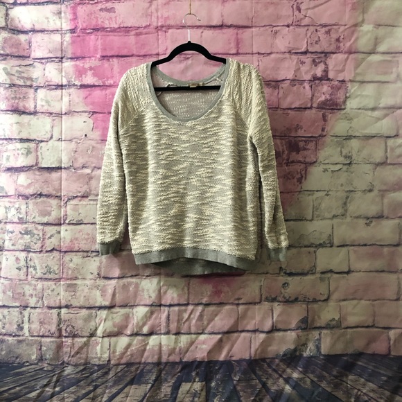 Grey scoop neck sweater - Picture 1 of 2
